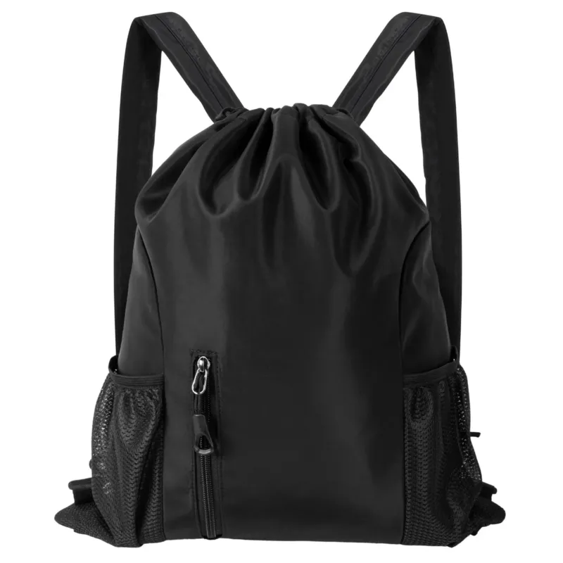 Drawstring Backpack Large Capacity Gym Bag, Waterproof Nylon Sports Bag