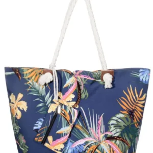 Large water-repellent beach bag with zip