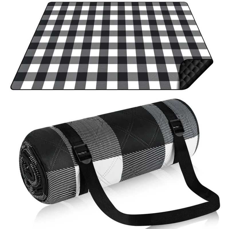 Picnic Blanket Waterproof, Boho Beach Blanket Sandfree Beach Mat with Carrying Strap