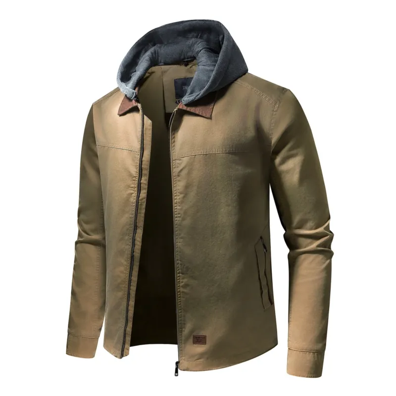 Herren Utility-Jacke mit abnehmbarem Hoodie – Taviero